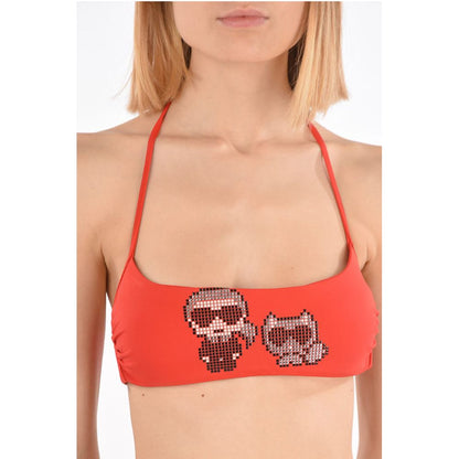 Karl Lagerfeld Bandeau KARL & CHOUPETTE Bikini Top with Studs