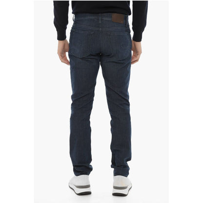 Corneliani ID LUXURY DENIM Dark-washed Jeans with 5 Pockets 17cm