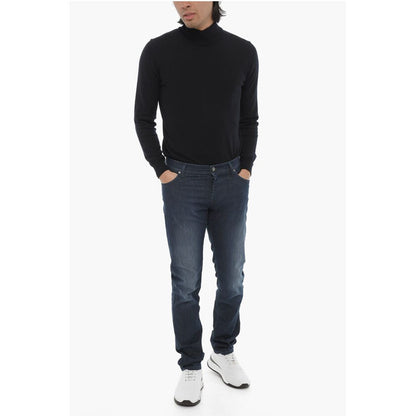 Corneliani ID LUXURY DENIM Dark-washed Jeans with 5 Pockets 17cm