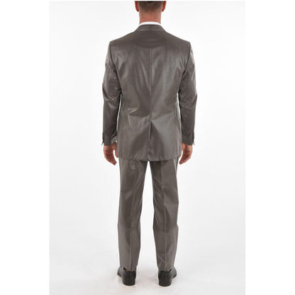 Corneliani Lurex 3-piece Waistcoat Suit with Peak Lapel