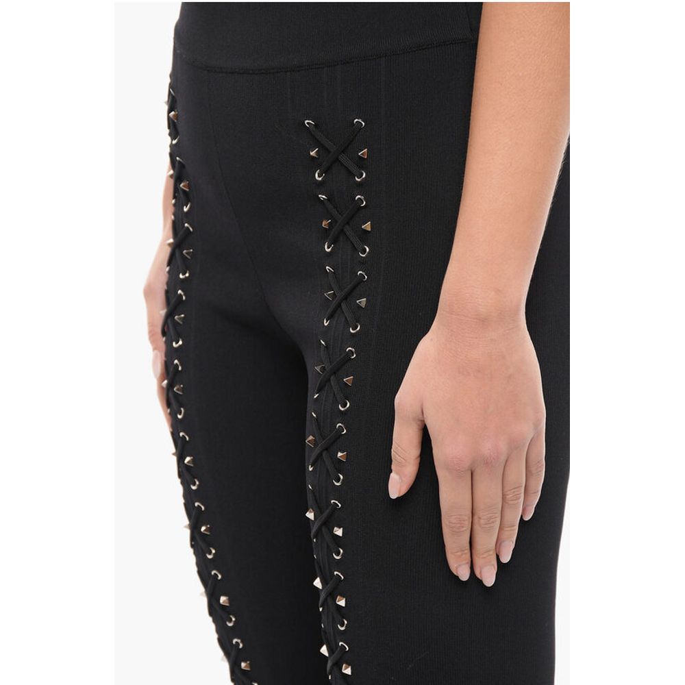 Philipp Plein COUTURE Lace-up Detail STRING Leggings