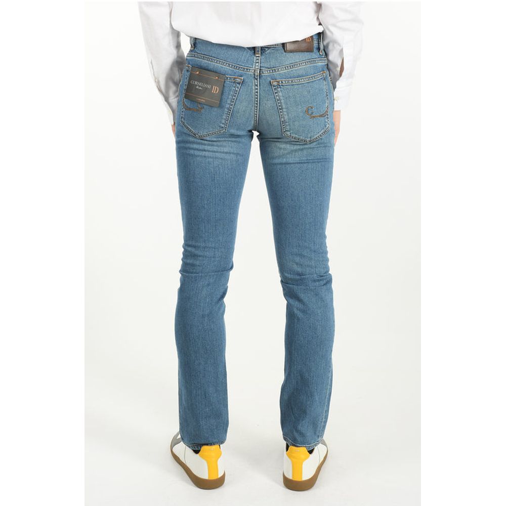 Corneliani ID LUXURY DENIM Stretchy Mid Rise Jeans 17cm