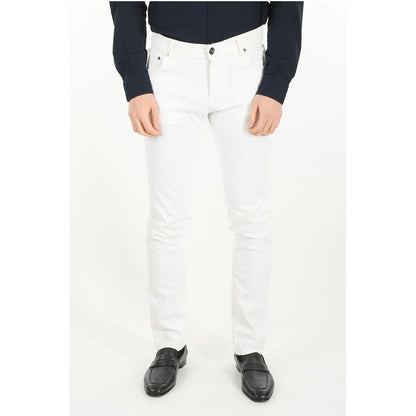 Corneliani ID LUXURY DENIM Stretchy Mid Rise Jeans 15cm
