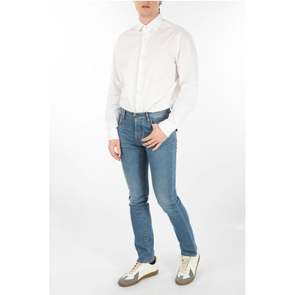 Corneliani ID LUXURY DENIM Stretchy Mid Rise Jeans 17cm