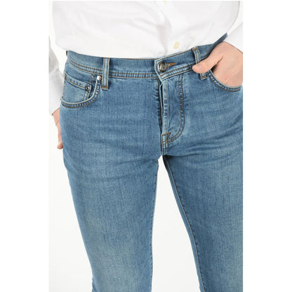 Corneliani ID LUXURY DENIM Stretchy Mid Rise Jeans 17cm