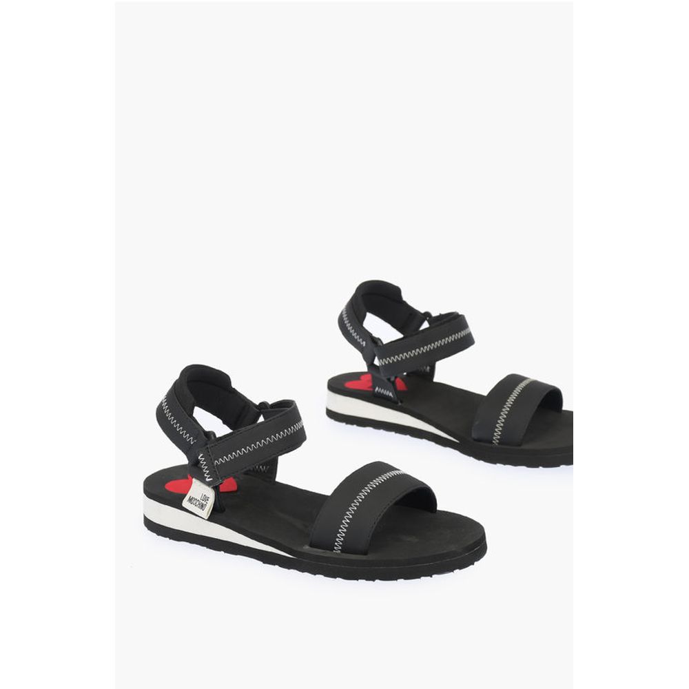 Moschino LOVE zigzag motif EVA30 sandals with touch strap closure