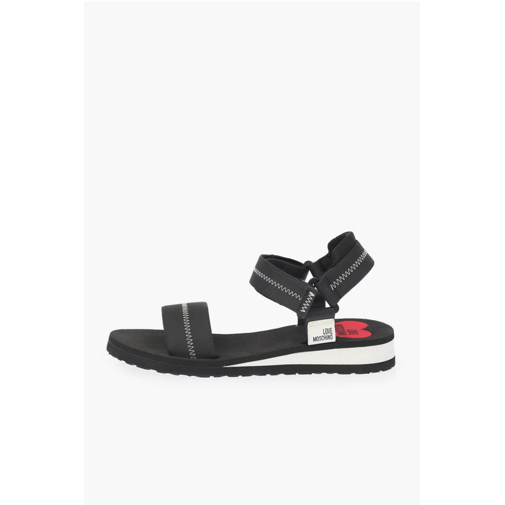 Moschino LOVE zigzag motif EVA30 sandals with touch strap closure