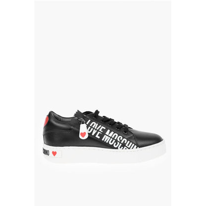Moschino LOVE Leather Low Top Sneakers with Logo