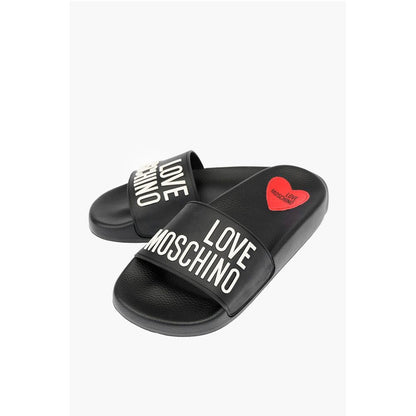 Moschino LOVE rubber slides with logo