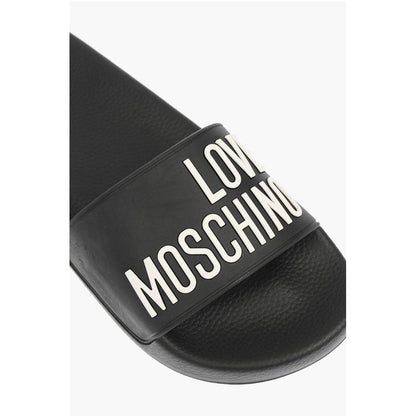 Moschino LOVE rubber slides with logo