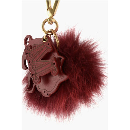 Max Mara leather and real fur TINACNY keyrings