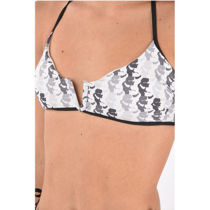 Karl Lagerfeld printed v wire bikini top