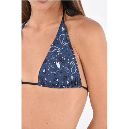 Karl Lagerfeld printed triangle bikini top