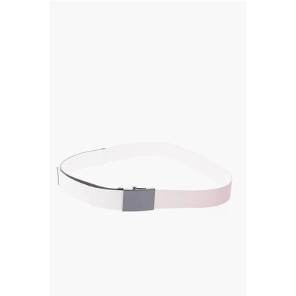 Diesel 30mm fabric belt with faux leather detail