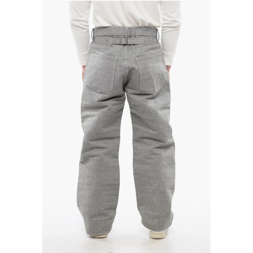 Maison Margiela MM0 Micro Herringbone Cotton Straight Fit Pants