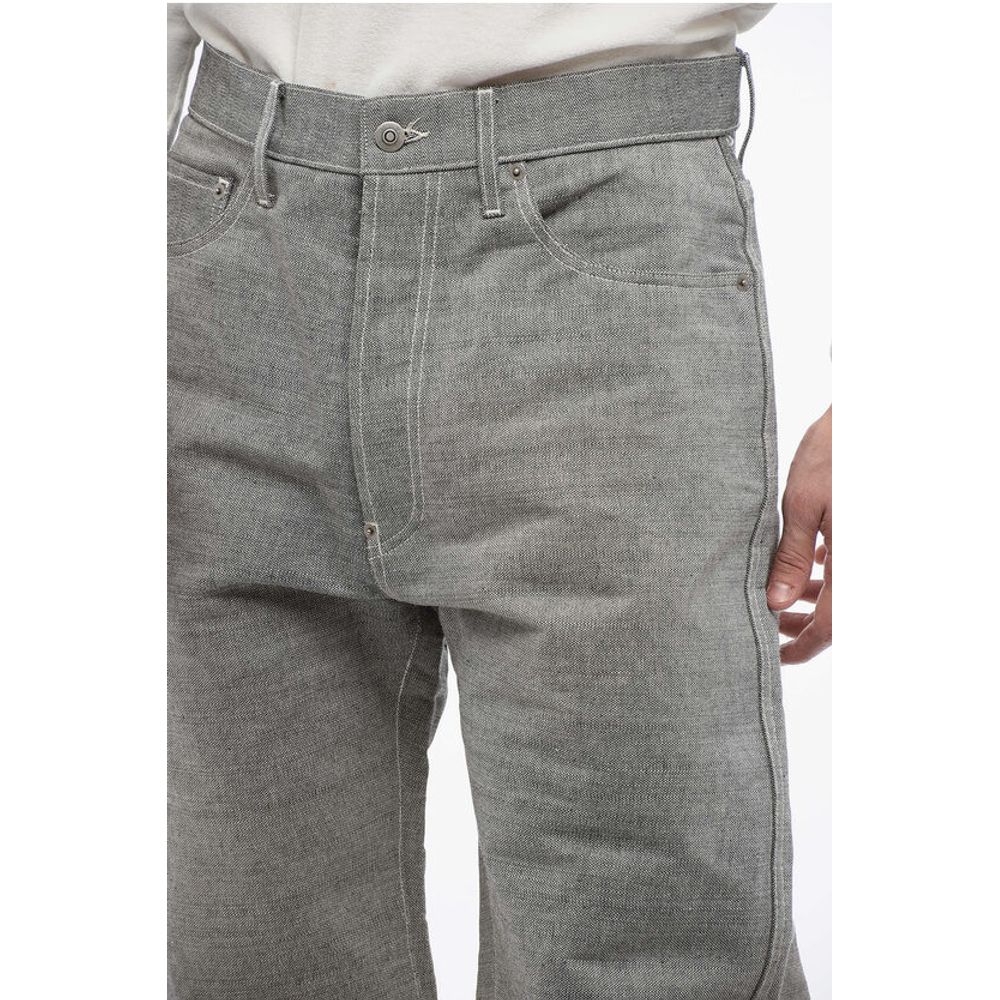 Maison Margiela MM0 Micro Herringbone Cotton Straight Fit Pants