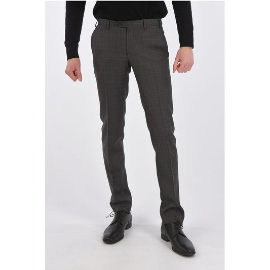 Corneliani District Check ACADEMY Pants with Belt Loops