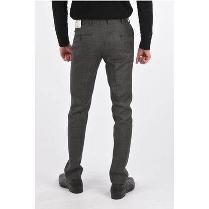 Corneliani District Check ACADEMY Pants with Belt Loops
