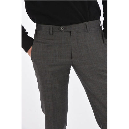 Corneliani District Check ACADEMY Pants with Belt Loops