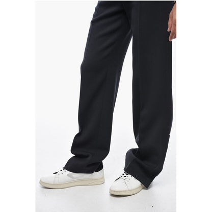 Jil Sander Virgin Wool LUIGI Palazzo Pants with Ankle Button