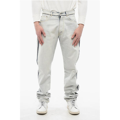 Maison Margiela MM1 Cotton Slim Fit Denims with Contrasting Details 17cm