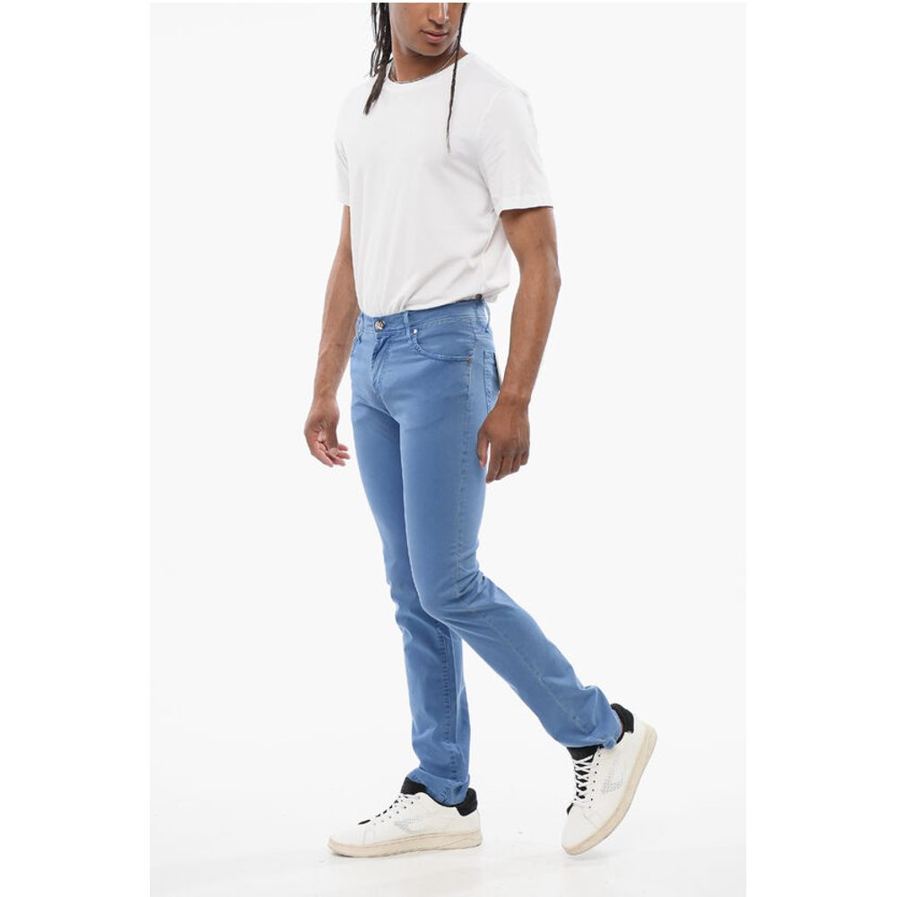 Corneliani ID Ton-sur-ton Embroidered Denims