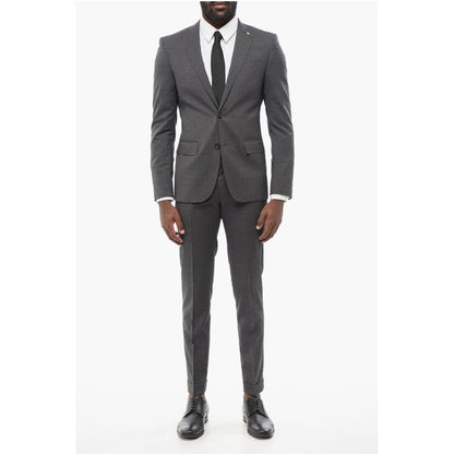 Corneliani CC COLLECTION Wool Blend RESET Single Breasted Suit With Fla