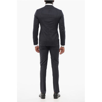 Corneliani CC COLLECTION Pintriped Single Breasted RETAILORED Cotton Su