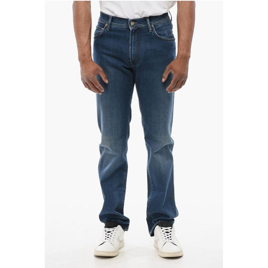 Corneliani ID LUXURY Straight Fit Denims with Embroidered Logo