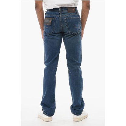 Corneliani ID LUXURY Straight Fit Denims with Embroidered Logo