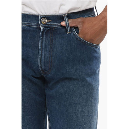 Corneliani ID LUXURY Straight Fit Denims with Embroidered Logo