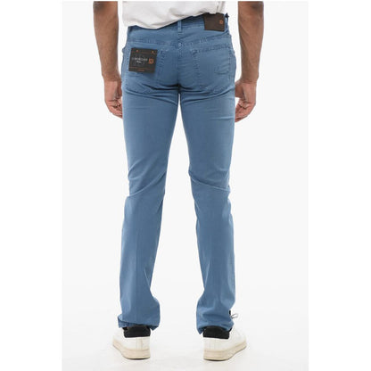 Corneliani ID LUXURY Straight Fit Denims with Embroidered Logo