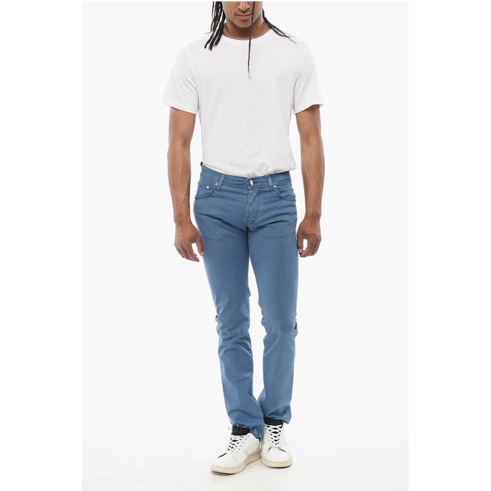 Corneliani ID LUXURY Straight Fit Denims with Embroidered Logo