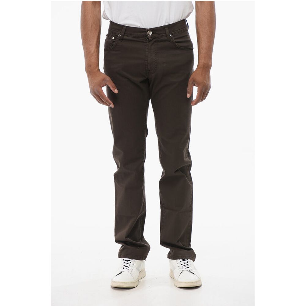 Corneliani ID LUXURY Straight Fit Denims with Embroidered Logo