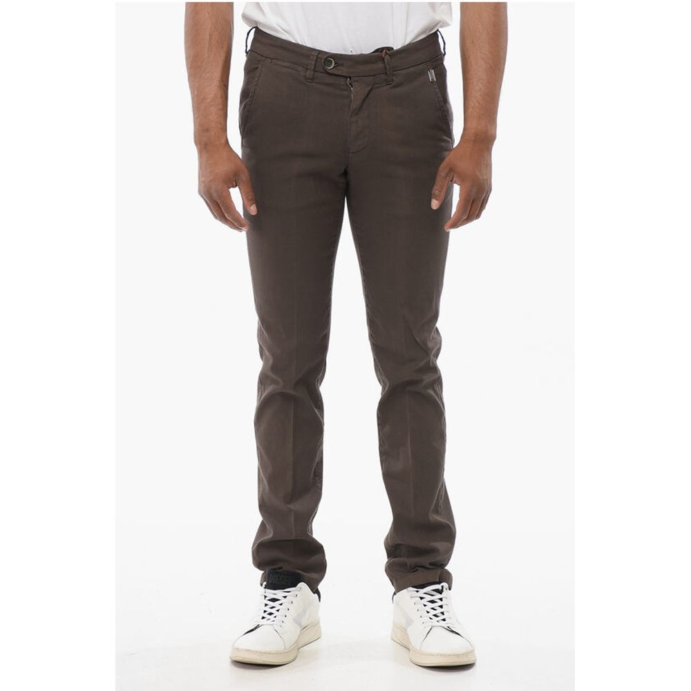 Corneliani Linen Blended Chinos Pants