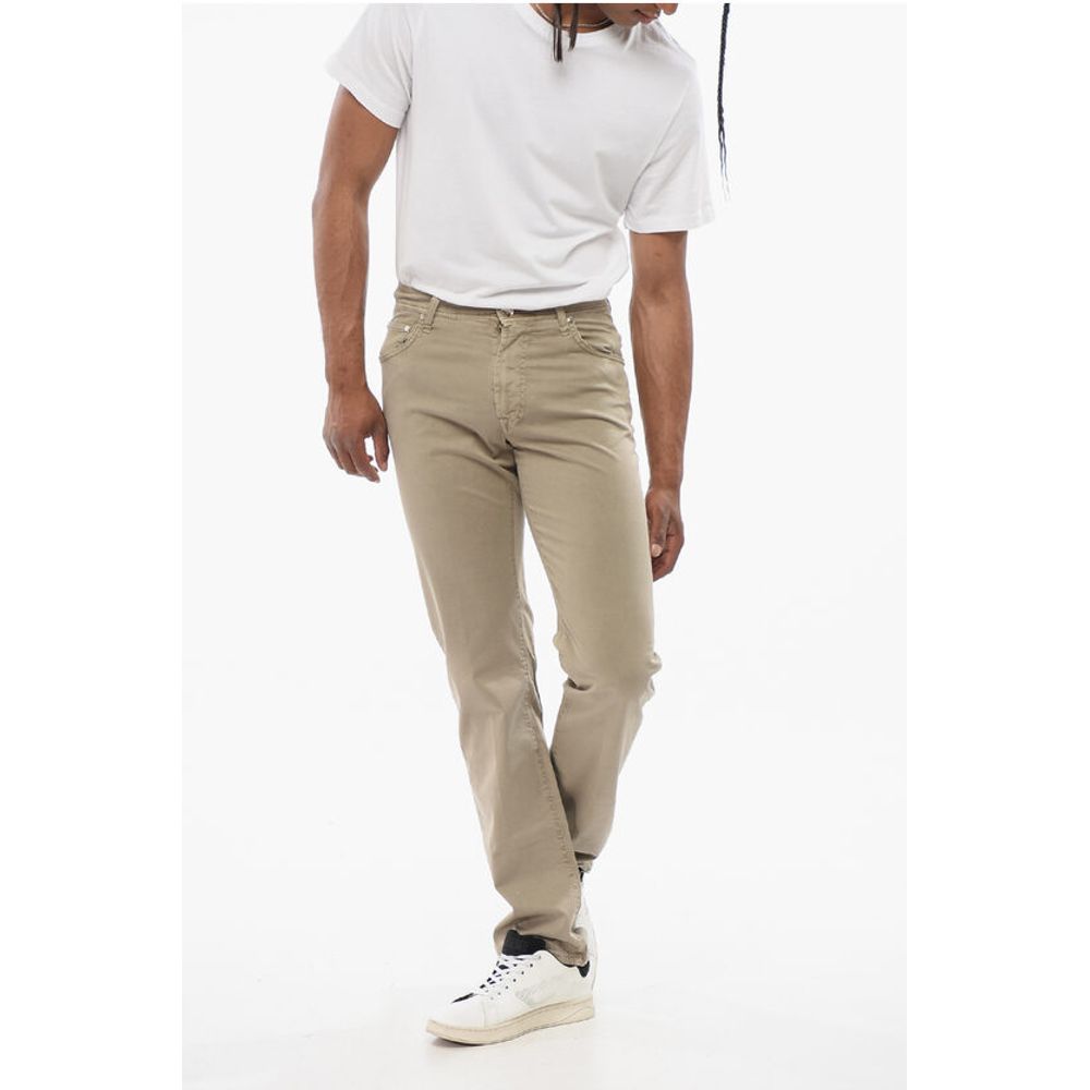 Corneliani ID LUXURY Straight Fit Denims with Embroidered Logo