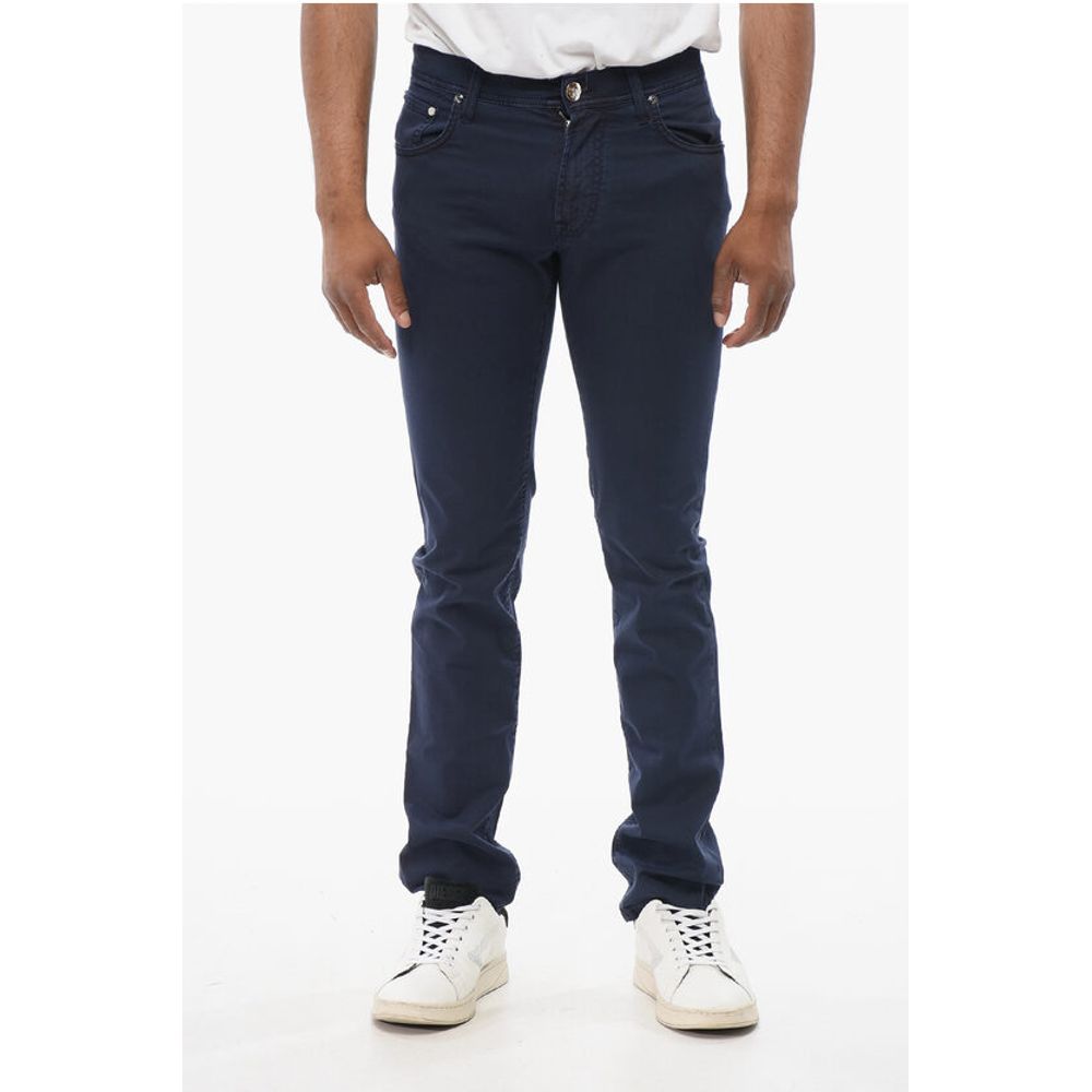 Corneliani ID LUXURY Straight Fit Denims with Embroidered Logo
