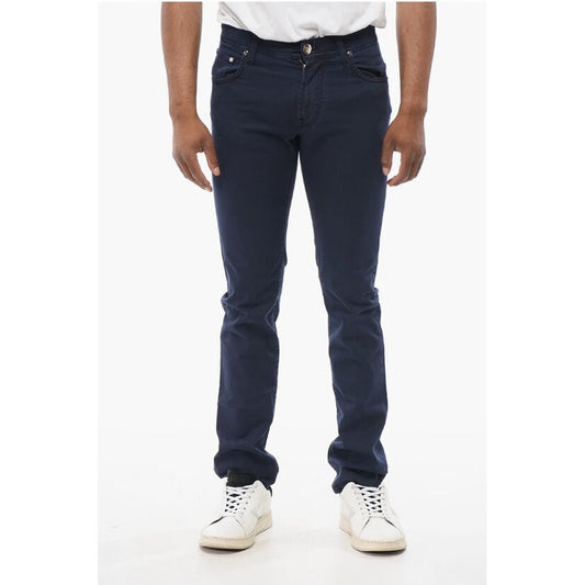 Corneliani ID LUXURY Straight Fit Denims with Embroidered Logo