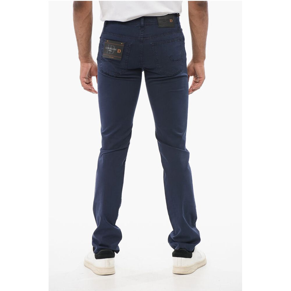 Corneliani ID LUXURY Straight Fit Denims with Embroidered Logo