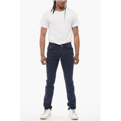 Corneliani ID LUXURY Straight Fit Denims with Embroidered Logo