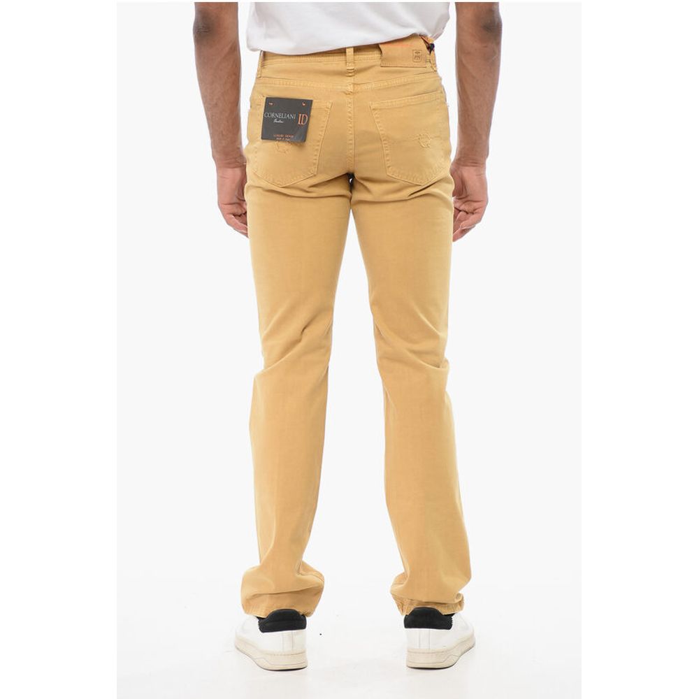 Corneliani ID LUXURY Straight Fit Denims with Embroidered Logo
