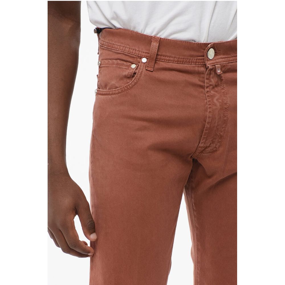 Corneliani ID LUXURY Straight Fit Denims with Embroidered Logo