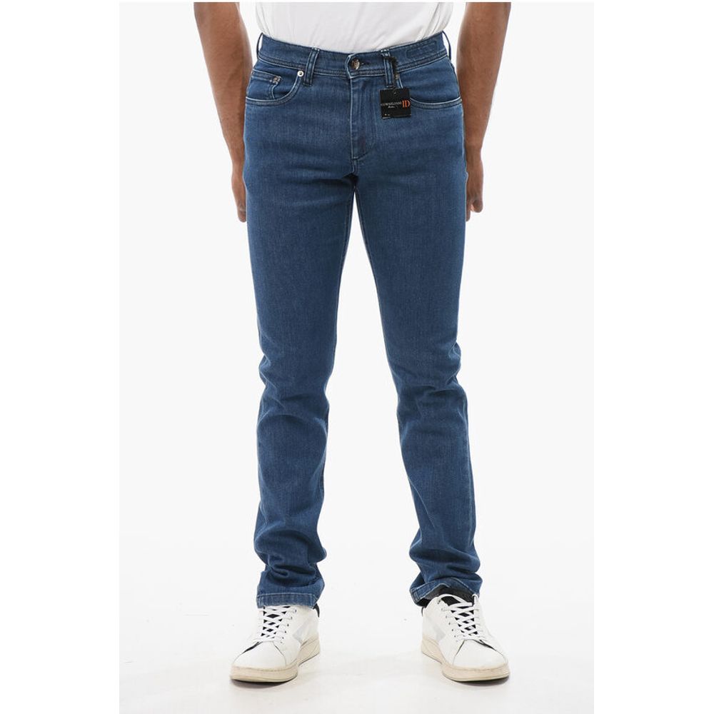 Corneliani ID Dark Washed Denims with Belt Loops 16cm