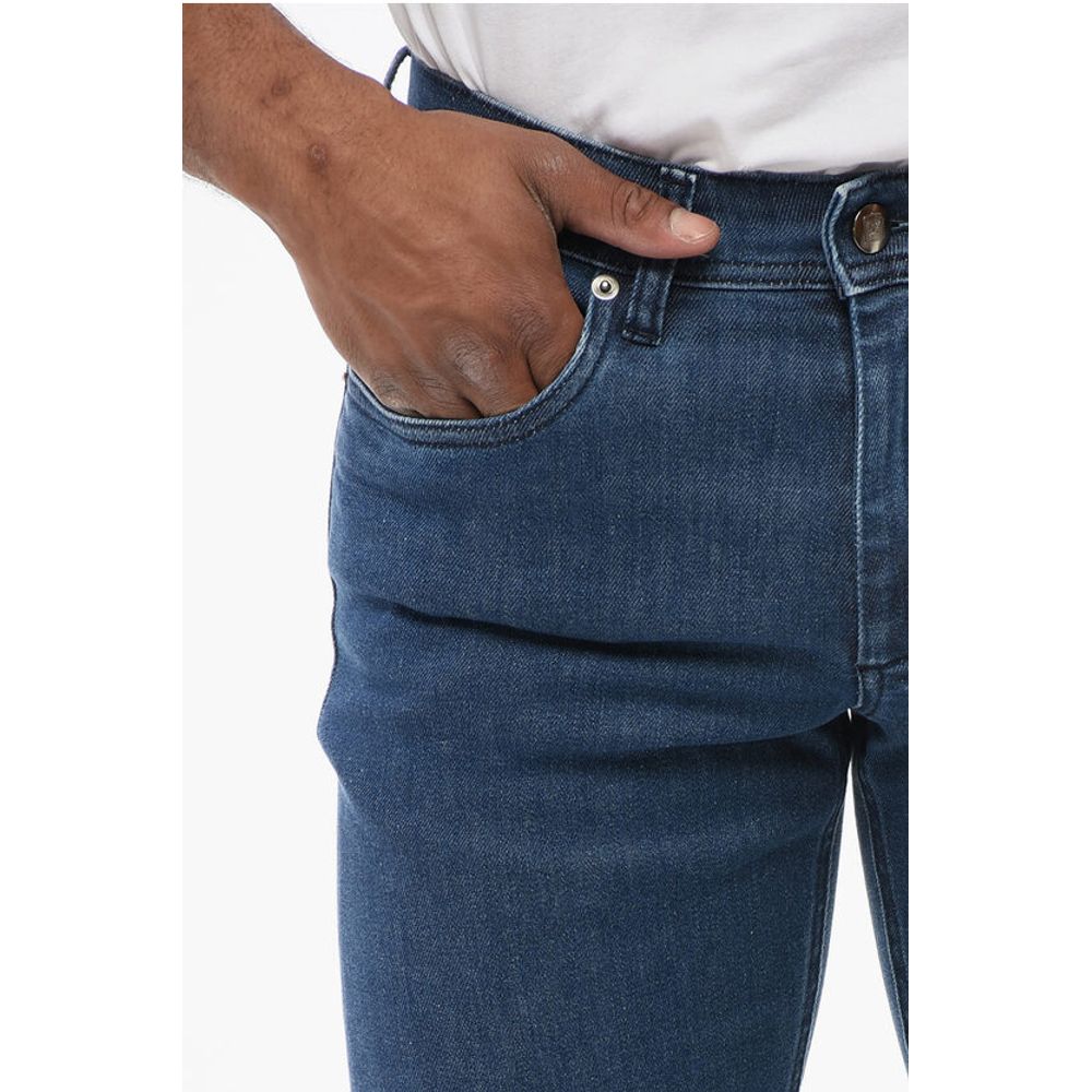 Corneliani ID Dark Washed Denims with Belt Loops 16cm