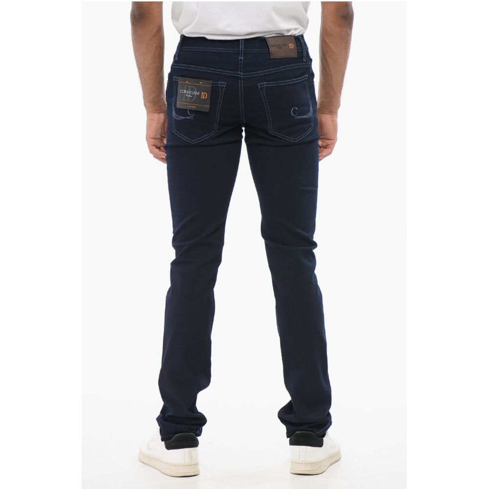 Corneliani ID Dark Washed Slim Fit Denims 14cm