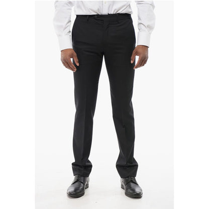 Corneliani Virgin Wool LEADER Pants with Flush Pockets