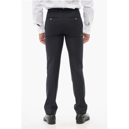 Corneliani Virgin Wool LEADER Pants with Flush Pockets