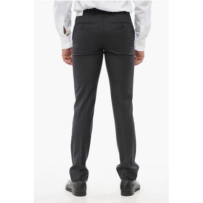 Corneliani Virgin Wool LEADER Pants with Flush Pockets