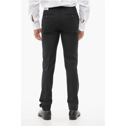 Corneliani Virgin Wool LEADER Pants with Flush Pockets