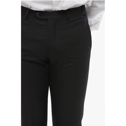 Corneliani Virgin Wool LEADER Pants with Flush Pockets